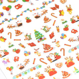 Cute Christmas Nail Art Sticker / Party Reindeer Wreath Balloons