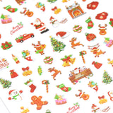 Cute Christmas Nail Art Sticker / Merry Santa Tree Truck Gingerbread Man