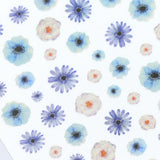 Daily Charme Floral Nail Art Sticker / Blue Blooms Daisy Cosmo Flowers