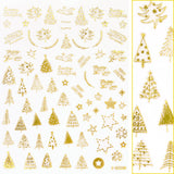 Gold Christmas Nail Art Sticker / Christmas Trees