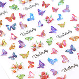Holographic Butterfly Nail Art Sticker / Daffodils Pastel Rainbow