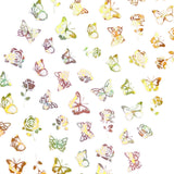 Holographic Butterfly Nail Art Sticker / Roses / Gold Spring Design