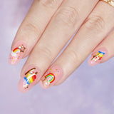 Kawaii Nail Art Sticker / Playful Rainbow Egg