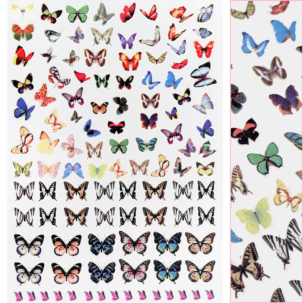 Trendy Butterfly Nail Art Sticker / Exotic Trendy Butterfly Nail Art Sticker / Exotic Zebra Summer Spring Design