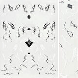 Daily Charme Nail Art | Marble Nail Art Sticker / Black & White