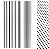 Daily Charme Thin Lines Nail Art Sticker / Black Geometric Stripes