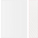 Daily Charme Thin Lines Nail Art Sticker / White Geometric Stripes