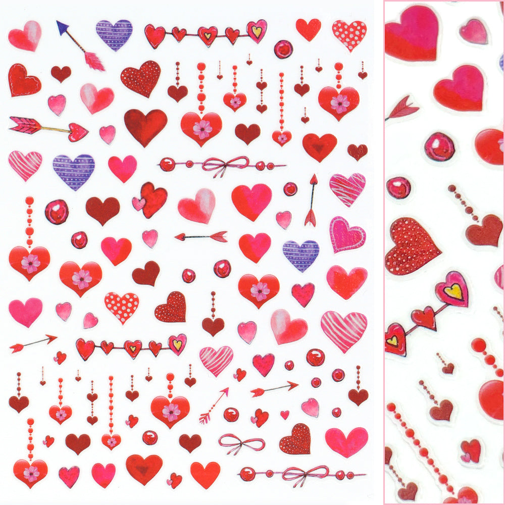 Valentine Nail Art Sticker / Love Dangles Valentine Nail Art Sticker / Love Dangles Red Arrow Manicure