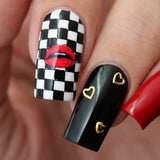 Valentine Nail Art Sticker / Hot Lips Red Sexy Design