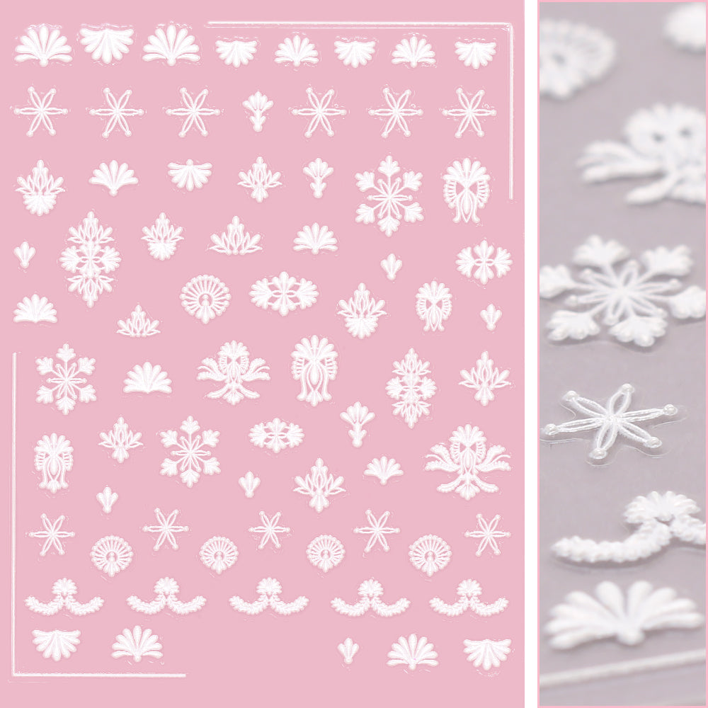 3D Embossed Nail Art Sticker / Bohemian Lace Premium 3D Embossed Nail Art Sticker / Bohemian Lace