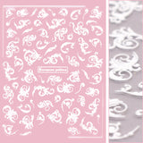 Premium 3D Embossed Nail Art Sticker / Renaissance Filigree