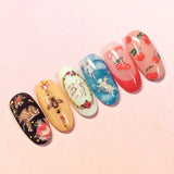 Premium 3D Embossed Nail Art Sticker / Red Cherries