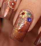 Floral Nail Art Sticker / Fruit Tea Summer Autumn Nail Design Lemonade