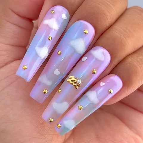 Daily Charme Nail Art | Kawaii Nail Art Sticker / Pastel Dreamy Clouds
