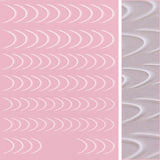 Thin Line French Nail Art Sticker / Gradient White Ombre Design