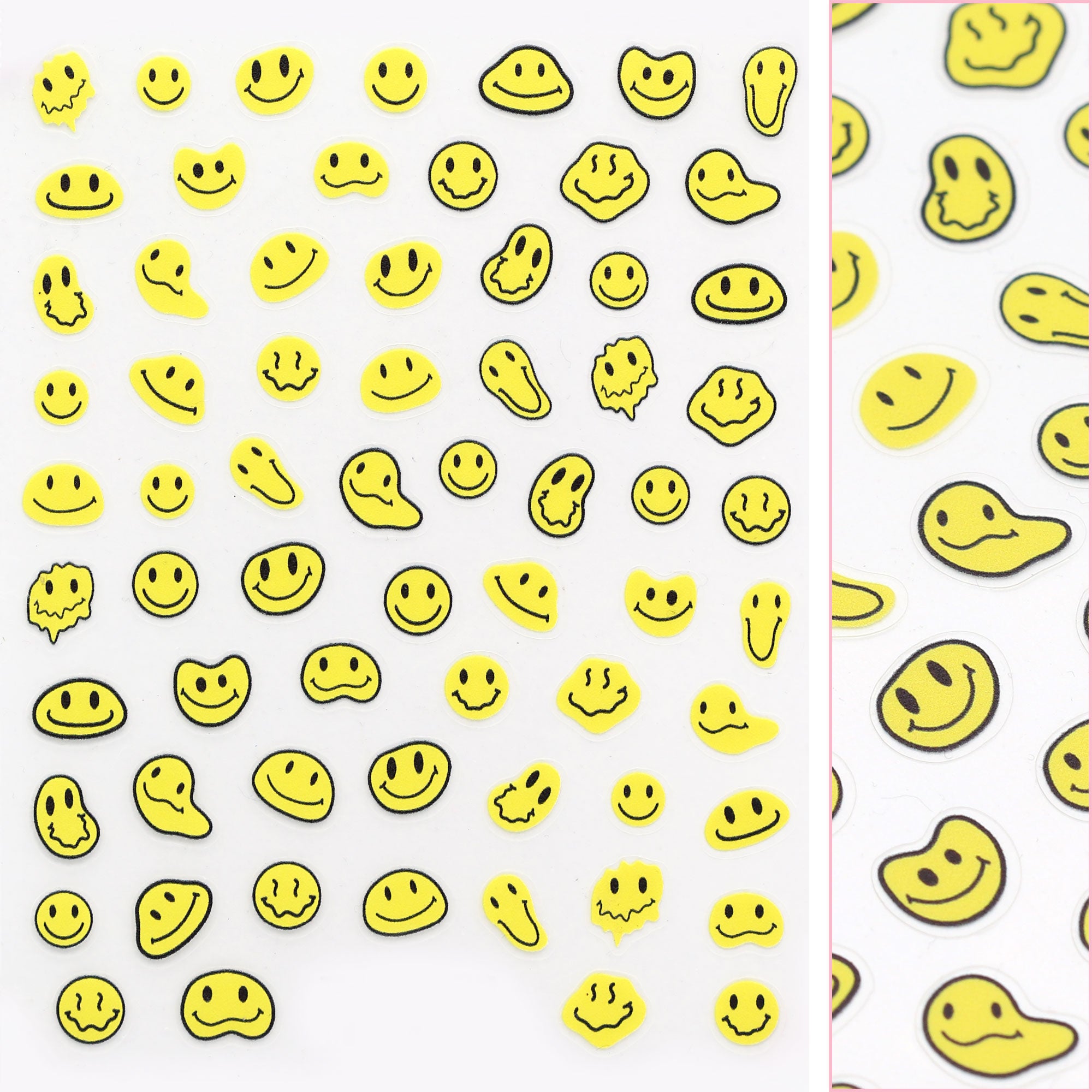 Kawaii Nail Art Sticker / Melty Smiley Faces Daily Charme Nail Art | Kawaii Nail Art Sticker / Melty Smiley Faces