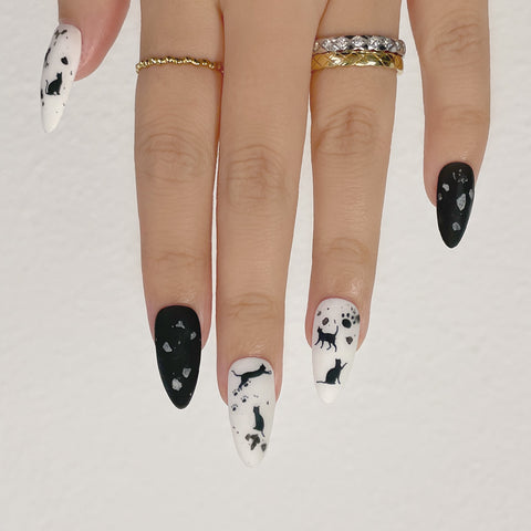 Kawaii Nail Art Sticker / Cat Silhouette Black Kawaii Cute Design