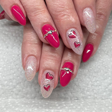 Valentine Nail Art Sticker / Lovely Heart Doodles