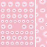 Kawaii Nail Art Sticker / Airbrush Hearts Valentine's Day White Decal
