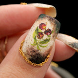 Floral Nail Art Sticker / Victorian Fruit Cherry Pear Apple Decal Print