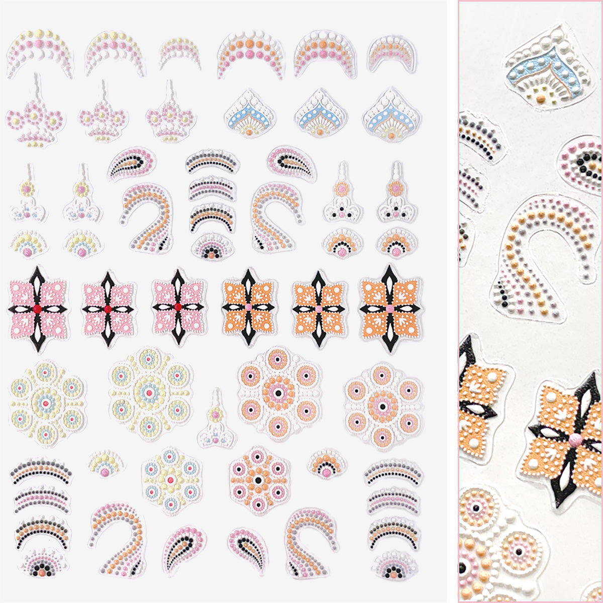 3D Embossed Nail Art Sticker / Mandala Dotticure Daily Charme | 3D Embossed Nail Art Sticker / Mandala Dotticure