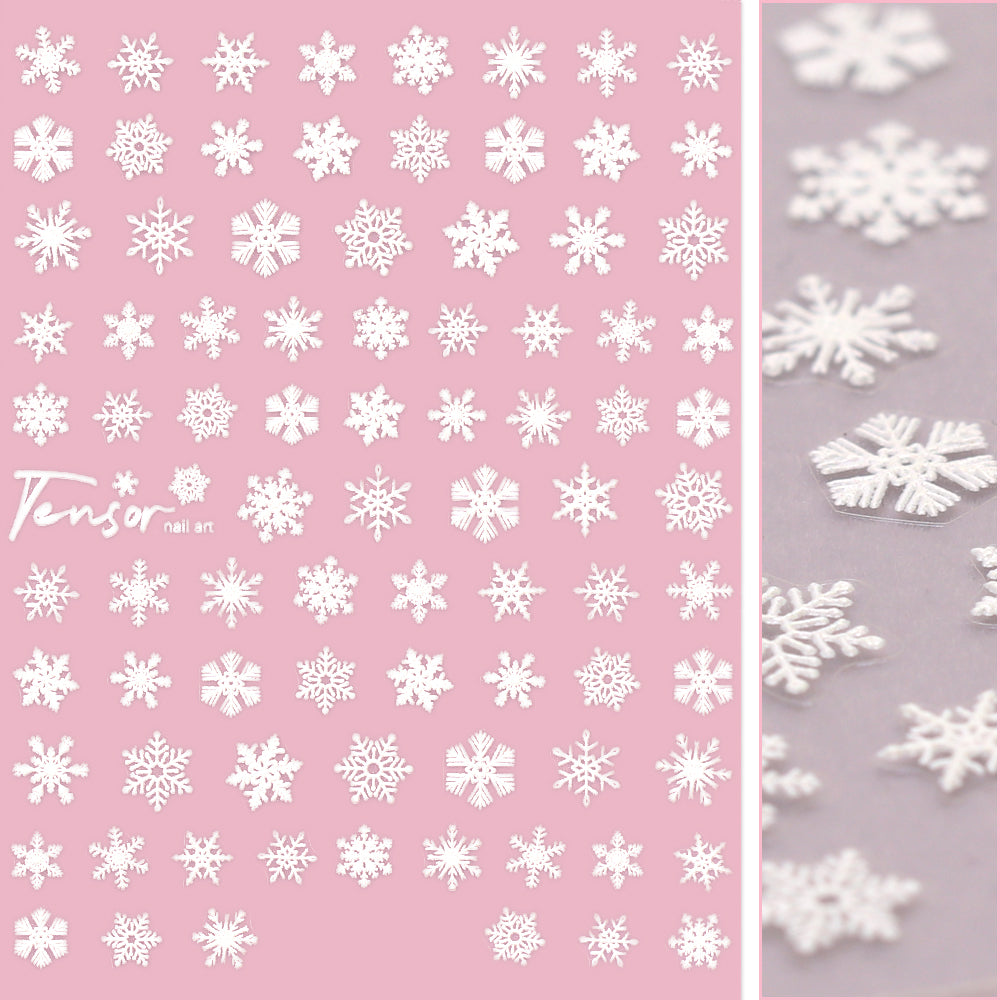Holiday 3D Embossed Nail Art Sticker / Icy Snowflake Holiday 3D Embossed Nail Art Sticker / Icy Snowflake White