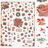 Festive Holiday Nail Art Sticker / Sweet Gingerbread Christmas Presents