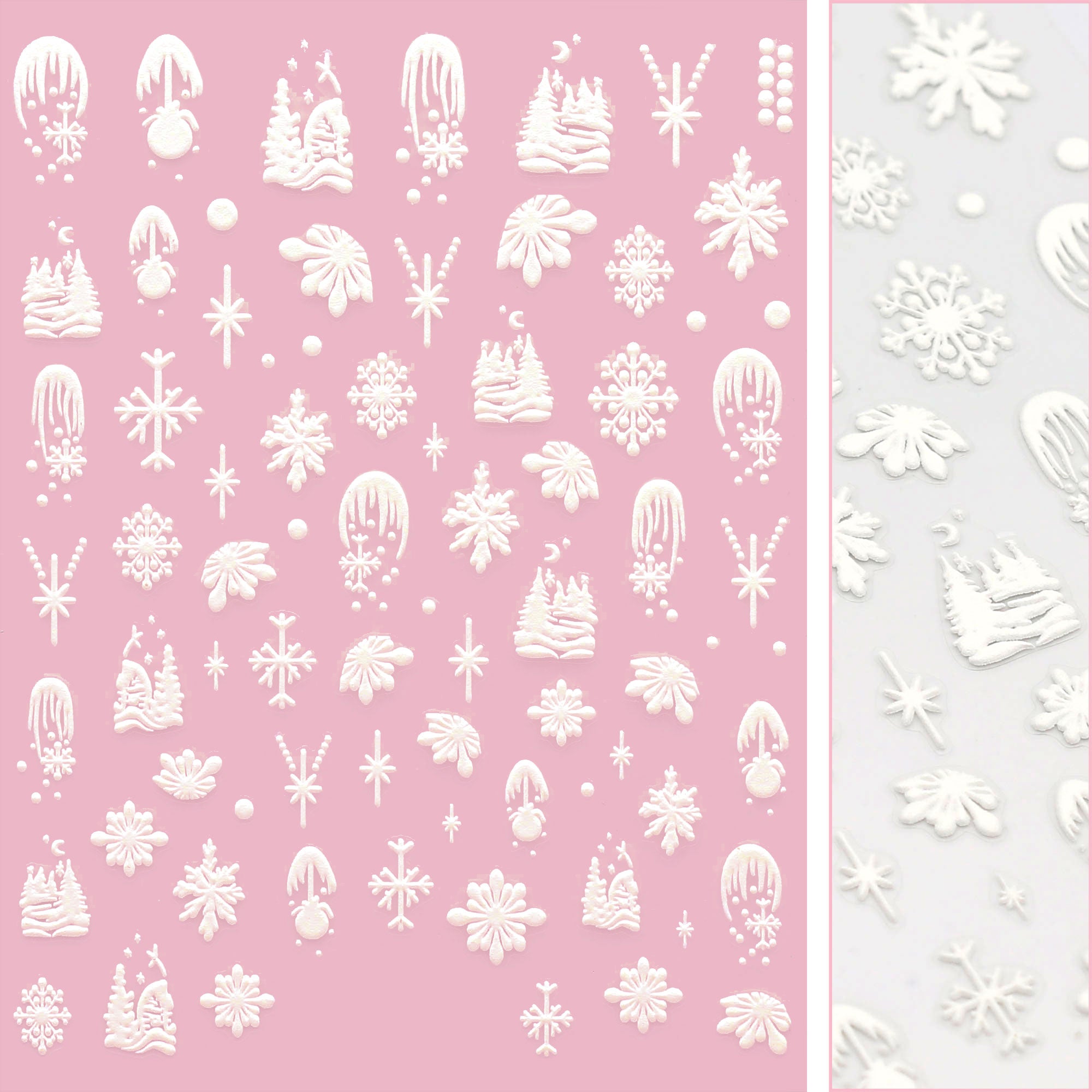 Holiday 3D Embossed Nail Art Sticker / Winter Wonderland Holiday 3D Embossed Nail Art Sticker / Winter Wonderland Frozen Snowflake