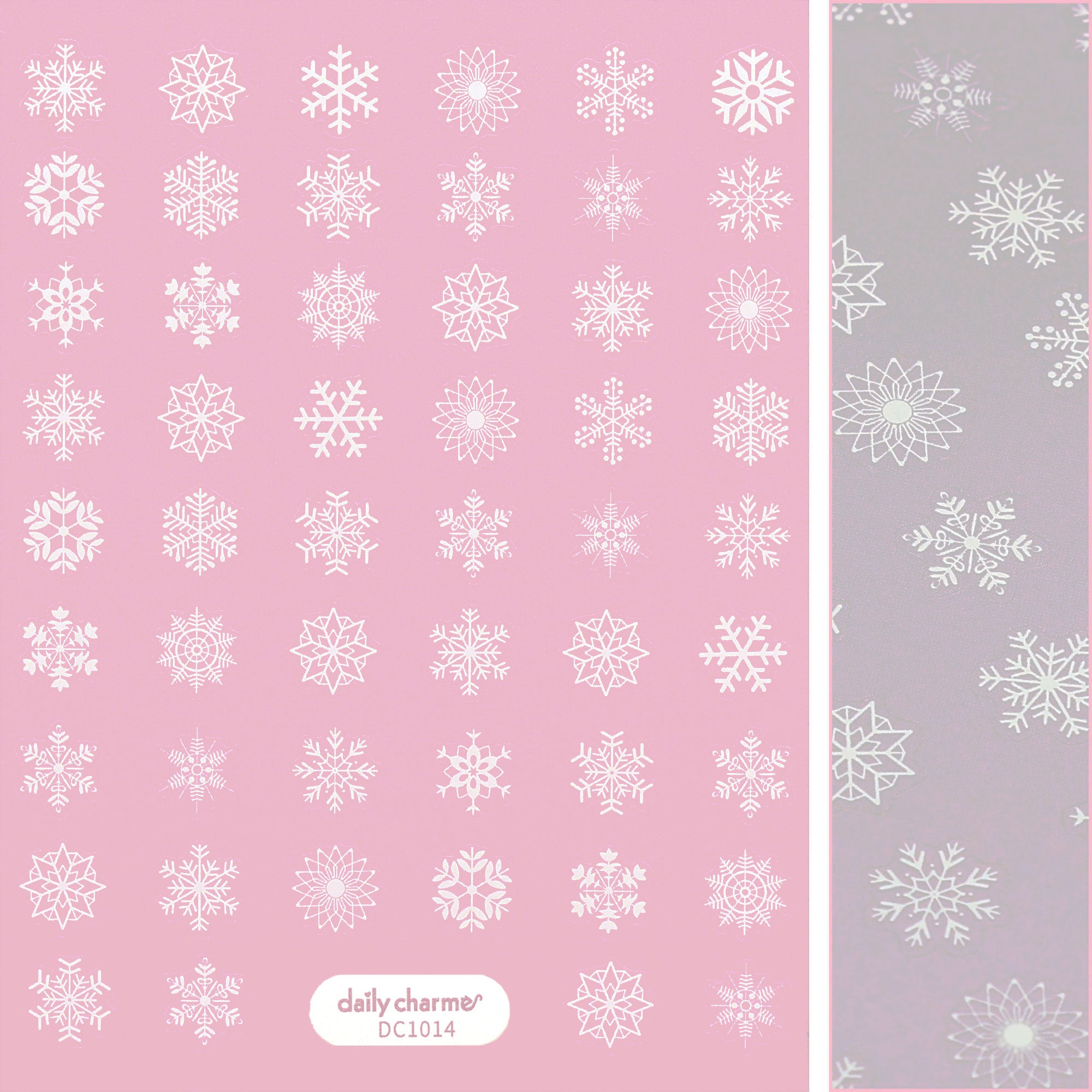 Holiday Snowflake Nail Art Sticker / Snowy Holiday Snowflake Nail Art Sticker / Snowy White Design