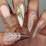 Daily Charme 3D Nail Art Charm Jewelry Weed Marijuana Hemp Leaf / Gold