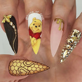 Winnie the Pooh Nail Art Decoration Ultra Mini Round Studs Rose Gold Metallic Dot