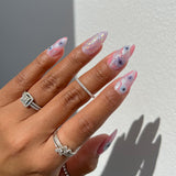 Daily Charme Floral Nail Art Sticker / Blue Blooms Daisy Cosmo Flowers