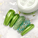 Mirror Lime Chrome Powder Best Nail Art Supplies