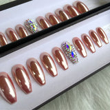 Daily Charme Rose Gold Chrome Nails