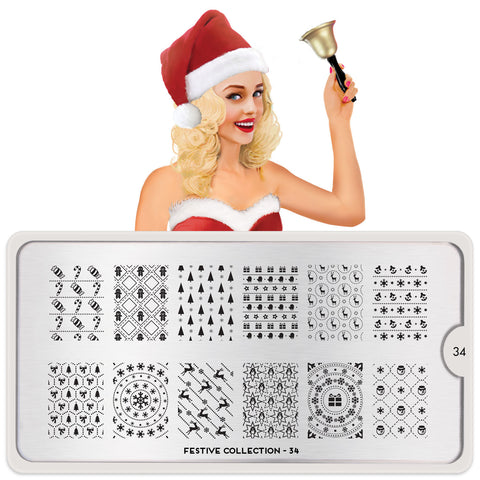 Daily Charme Nail Art Stamping Moyou London Festive 34