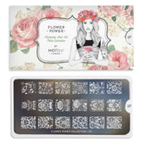 Moyou London Nail Stamping Plate Flower Power 07 - Classic Floral Prints Palettes Small