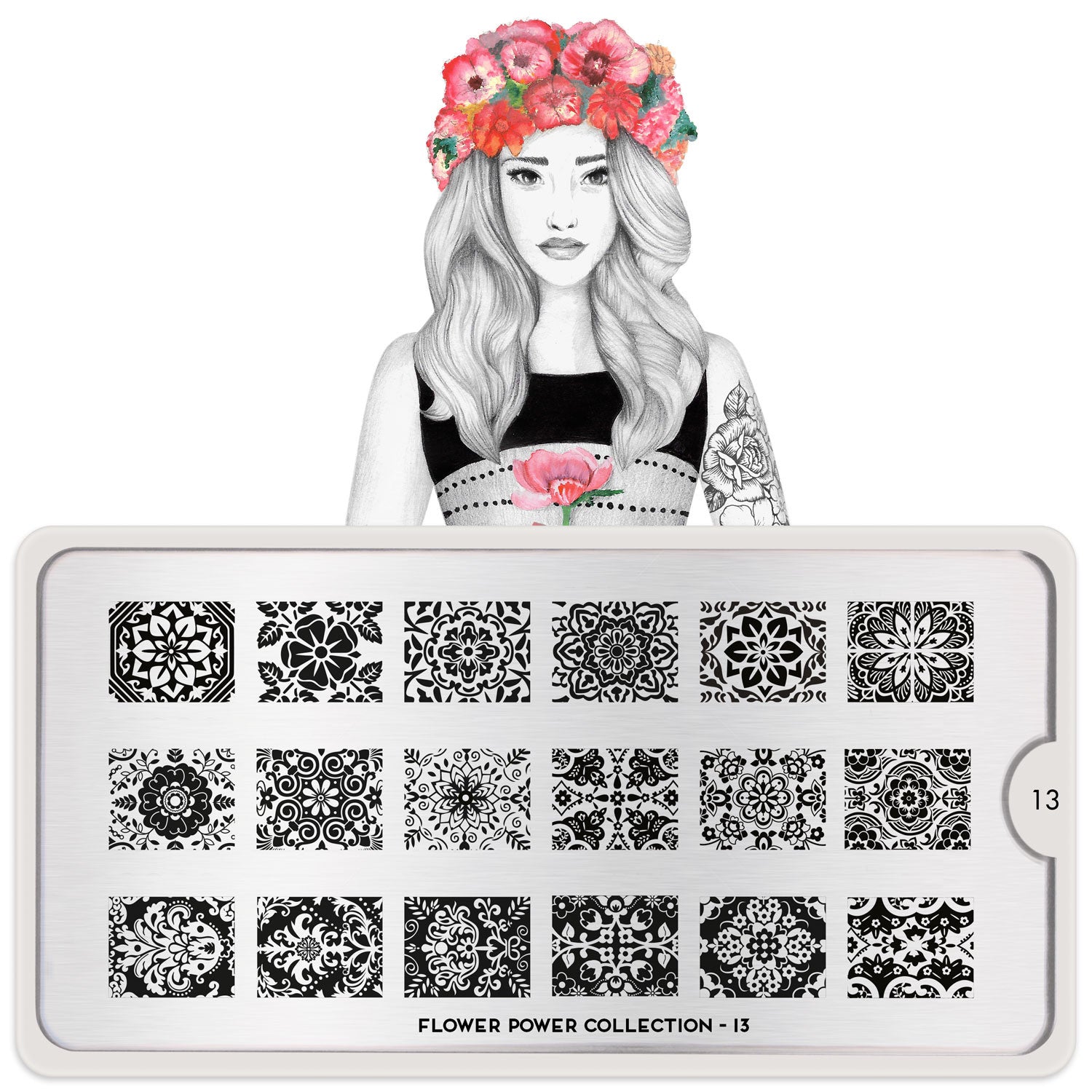 Flower Power 13 - Ornate Floral Prints Palettes Small Moyou London Flower Power 13 - Ornate Floral Prints Palettes Small