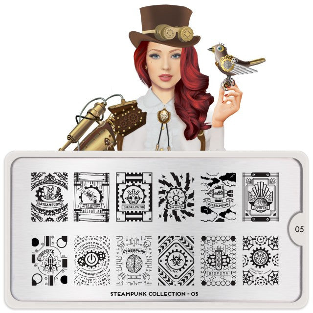 Moyou London Nail Art Stamping Steampunk 05 Plate