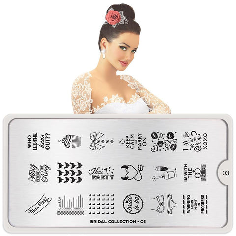 Daily Charme Nail Stamping - Moyou London Stamping Plate Bridal 03