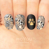 Daily Charme Nail Art Stamping Plate Moyou London Crazy Cat Lady 07 - Pawsitive Vibes