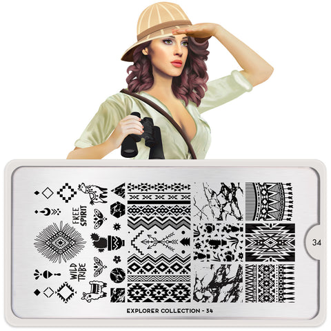 Daily Charme Moyou London Nail Stamping Plate Exporer 34 Plate