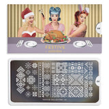 Daily Charme Nail Art Stamping Plate Moyou London Festive 64 - Christmas Knit Patterns