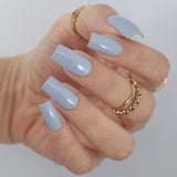 Charme Gel Polish / 810 Morning Frost Pastel Light Muted Gray Blue Winter Nail Polish