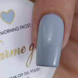 Charme Gel Polish / 810 Morning Frost Pastel Light Muted Gray Blue Winter Nail Polish