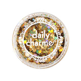 Gold Holographic Mixed Hex Glitters for Nail Art 20G