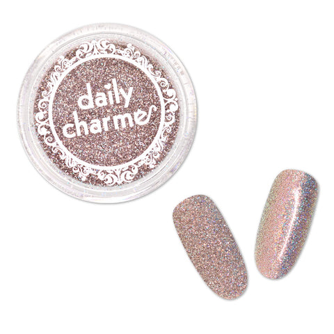 Iridescent Holo Glitter / Tiramisu Mousse Beige Nail Art Glitters