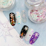 Winter Wonderland Glitter Mix / Let It Snow Holiday Christmas Snowflake Nail Art Iridescent