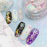 Winter Wonderland Glitter Mix / Frosty Purple Pink Snowman Snowflake Nail Art