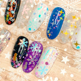 Winter Wonderland Glitter Mix / Frosty Purple Pink Snowman Snowflake Nail Art