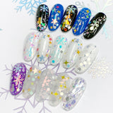 Winter Wonderland Glitter Mix / Little Bright Star Nail Art Design New Year